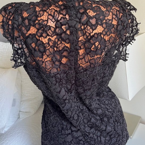 NWT White House Black Market Shirt Women Lace Sz 10 - Picture 7 of 11